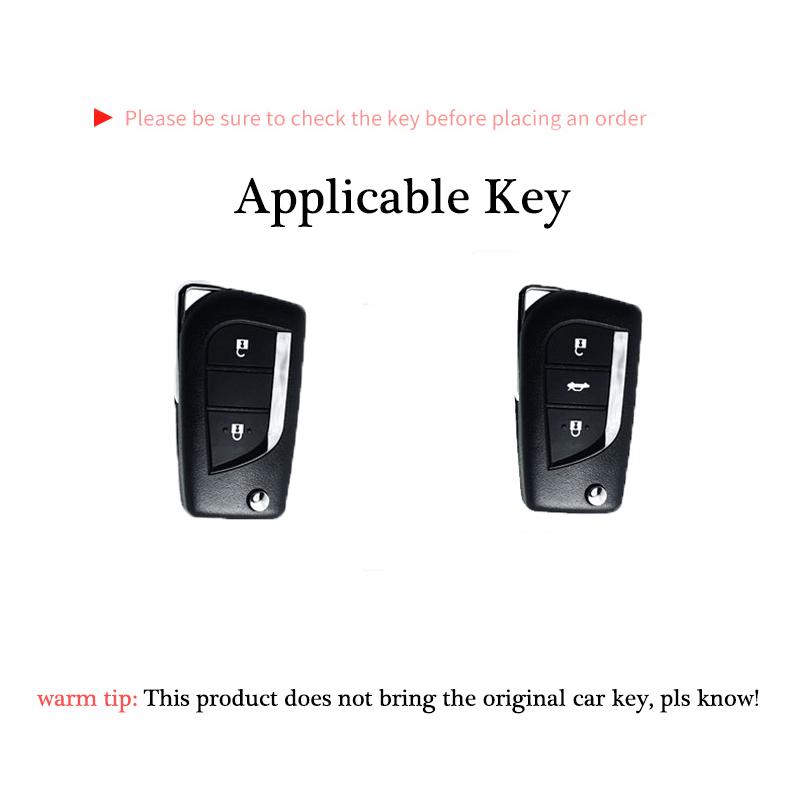 Leather Shell Key Fob Case Cover For Toyota Auris Corolla Reiz Avensis Verso Yaris Aygo Rav4 Scion Tc Im   Keychain Bag