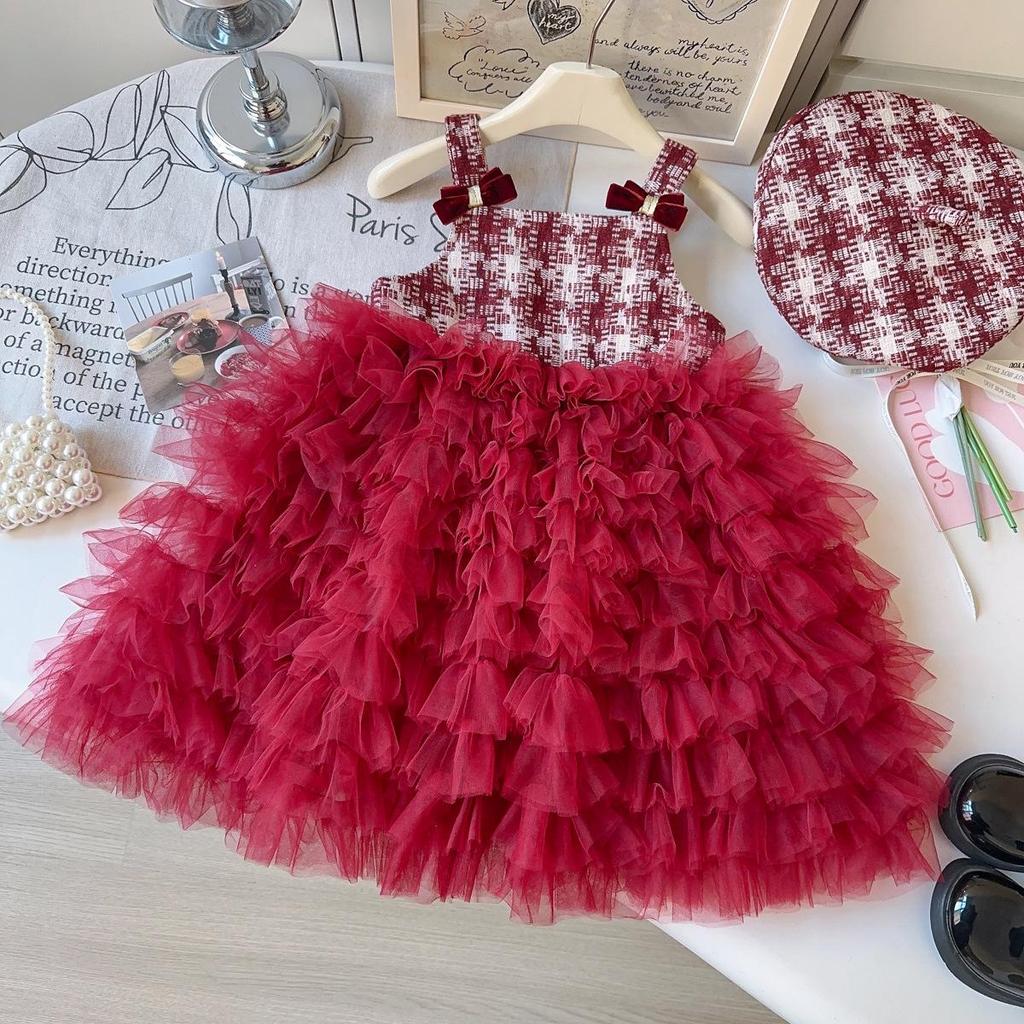 Chinese Style Girls' Sleeveless Dress with Hat - Winter New Arrival (AWB178)