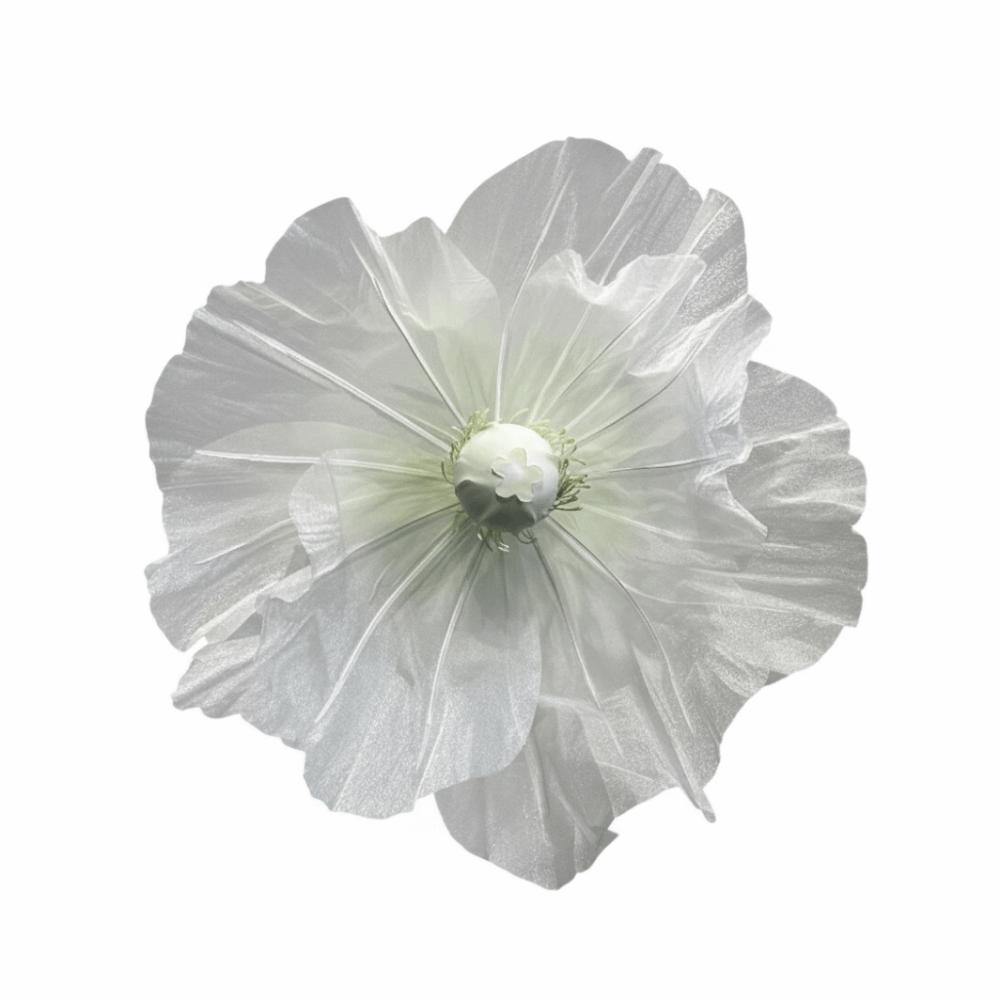 Single Flower Head Simulated Flower Silk Mesh Yarn Large Poppy Silk Screen Flower Beautiful Decoration Stand Props