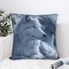 Kissenbezug Weißer Wolf und Blauer Drache Kawaii Kissenbezug für Sofa Schlafzimmer Heimdekoration Kissenbezüge