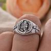 Best Sell Bohemia Praying Hands Design Retro Thai Silver Unisex Ring  For Women Man Gifts Cheap