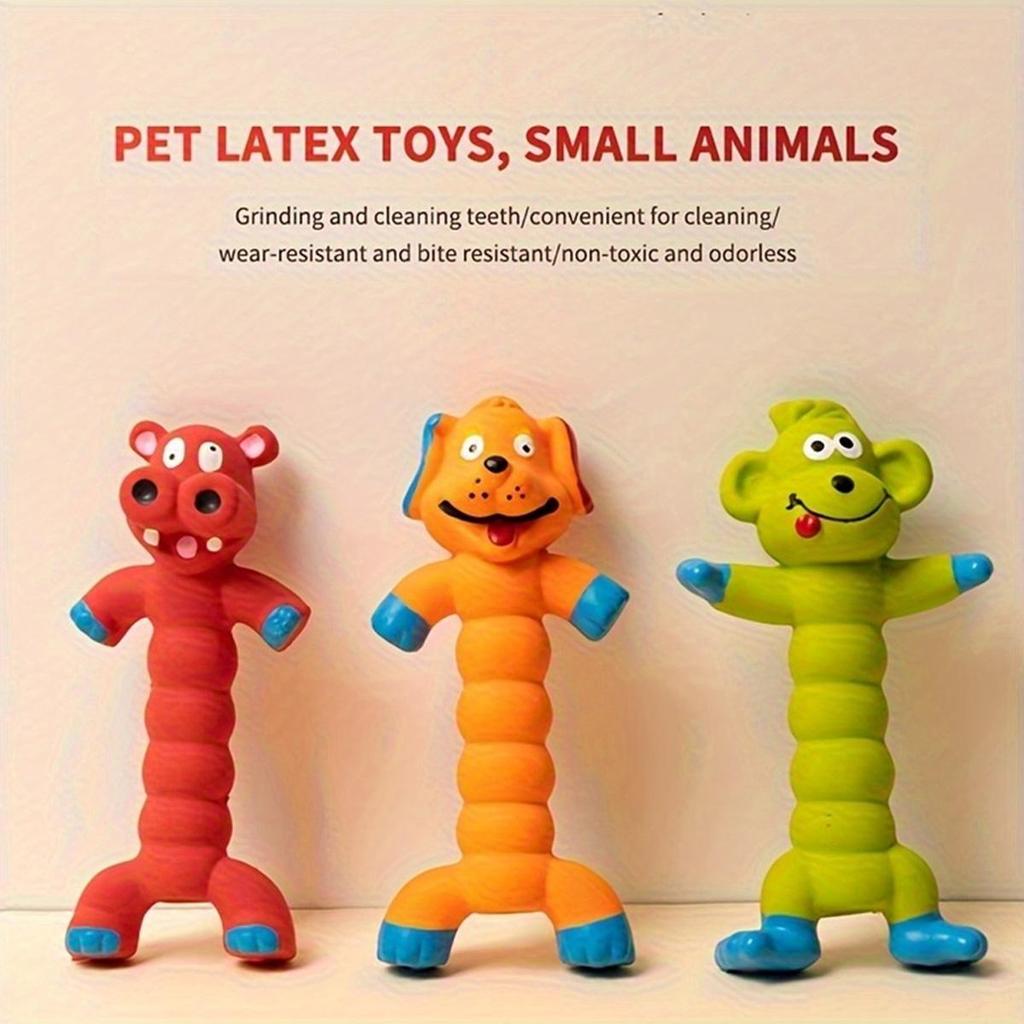 Squeaky Dog Chew Toy, Durable Dental Teething Toy for Self-Play and Boredom Relief