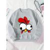 Girls' Round Neck Sweatshirt with A Pattern
