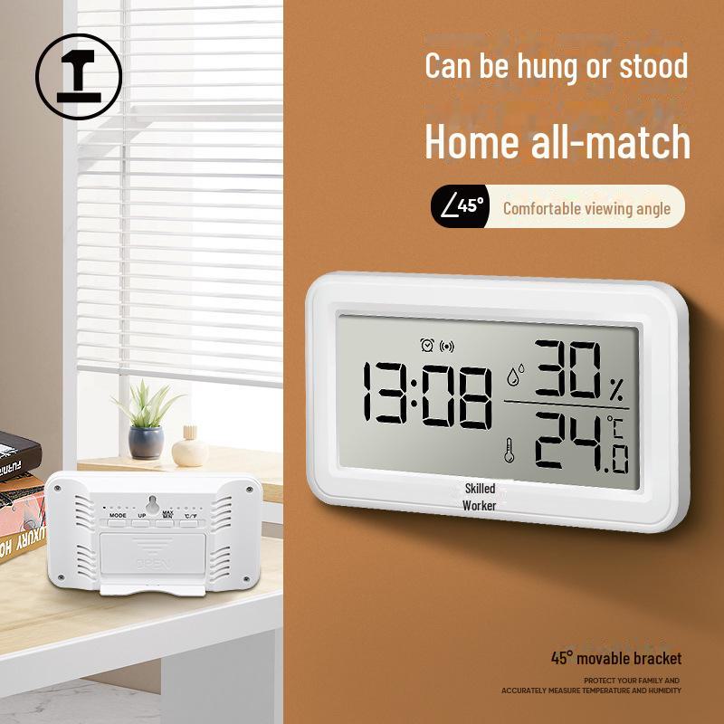 Green Forest Wall-Mounted Digital Thermometer & Hygrometer - High-Precision Indoor Display for Baby Room