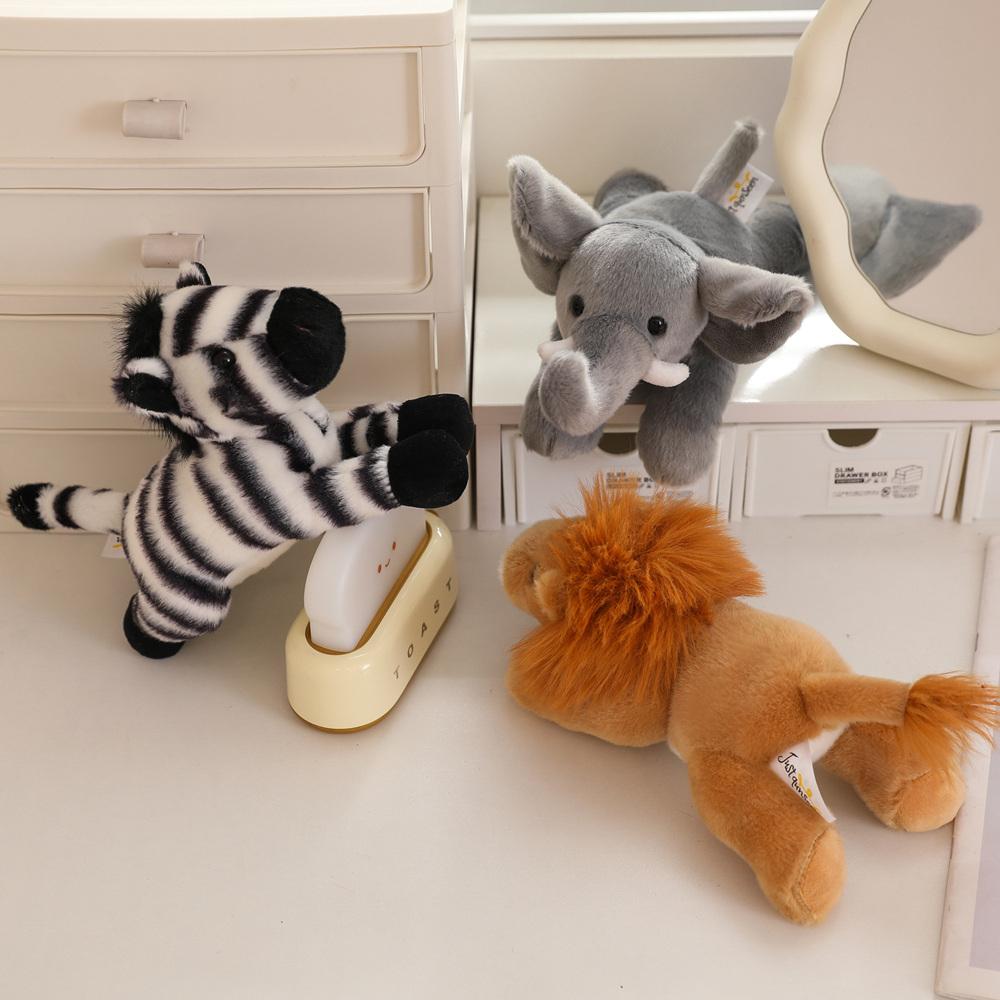 12Styles Cute Cartoon Giraffe Zebra Raccoon Lion Tiger Leopard Zebra Plush Toy Mini Animal Doll Stuffed Decor Gifts Kids