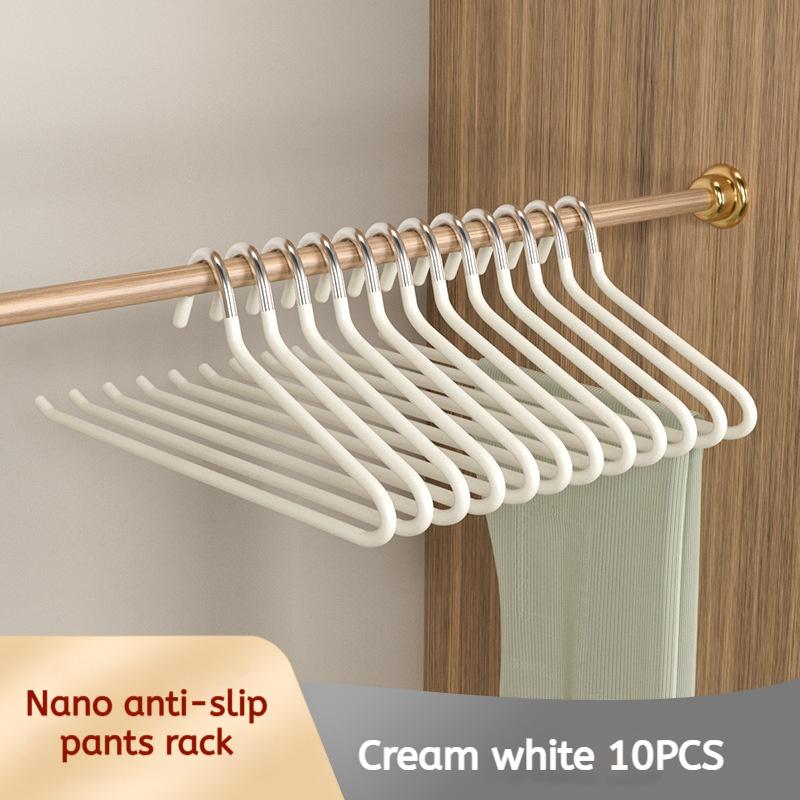 10PCS Goose Type Dip Plastic Pants Rack Wardrobe Dormitory Telescopic Z Type WOMEN'S Clothes Rack Multi Layer Storage Pants Rack