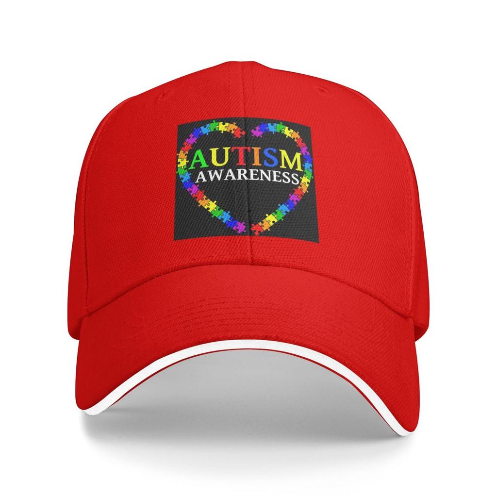 Unisex Baseball Hats Love Heart Autism Awareness Outdoor Streetwear Summer Sports Baseball Caps Hip Hop Cap Casquette Hats