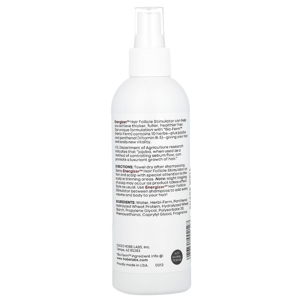 Hobe Labs Energizer, Hair Follicle Stimulator, 8 Fl Oz (237 Ml)