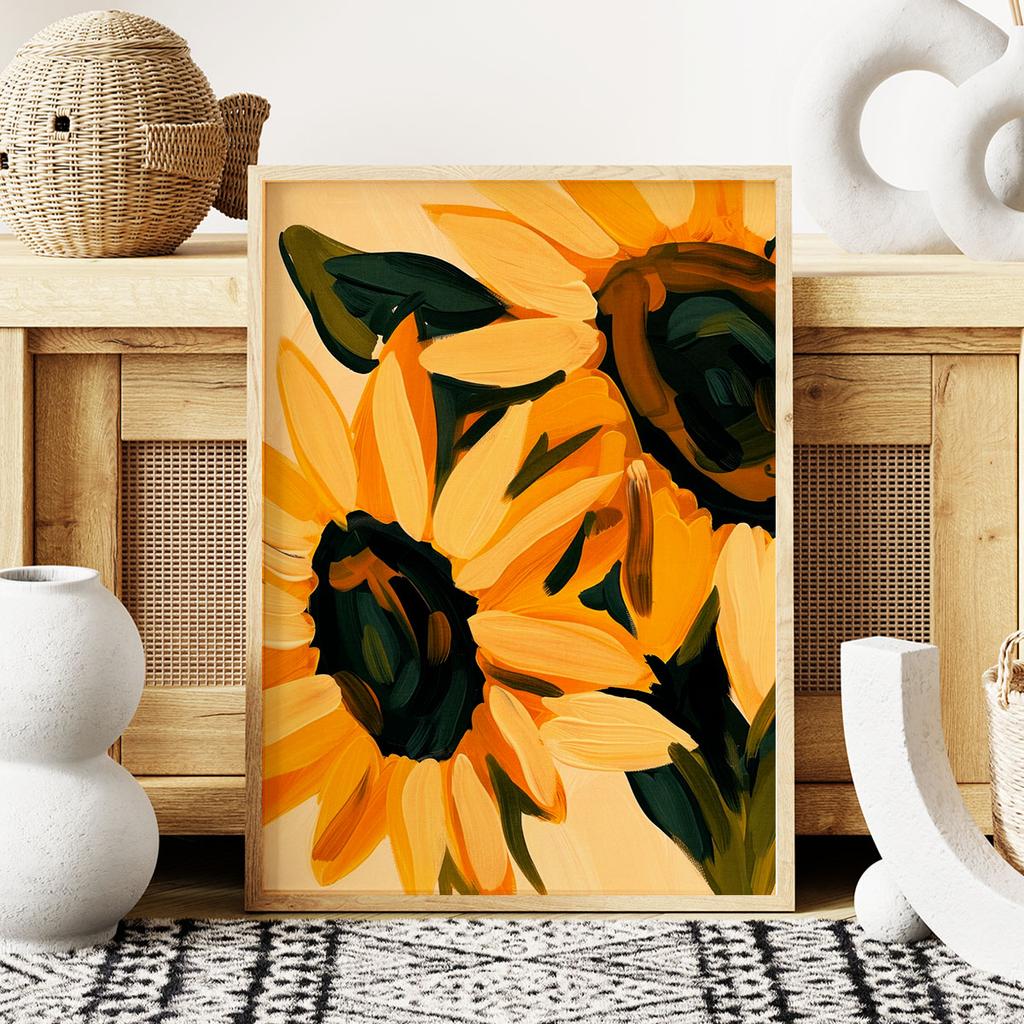Poster Yellow Flowers Sunflowers