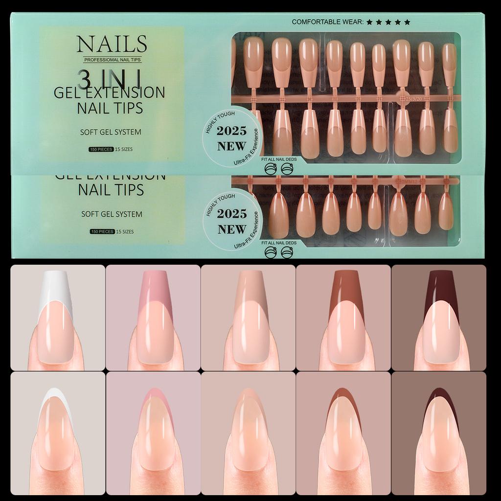 Wear-in Nails, French Seamless Nails, Removable French Wearable Nail Make-up Nail Stickers