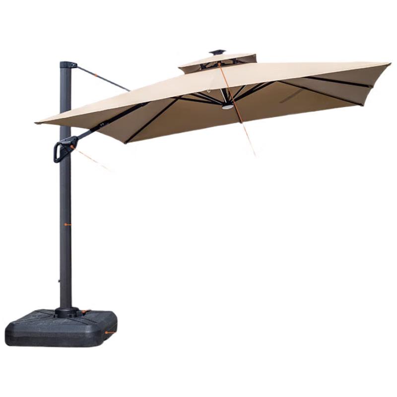 OEING 3x4m Square Outdoor Sunshade Umbrella with Rolling Base