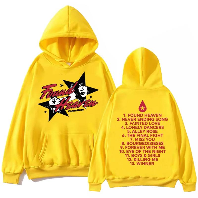 Conan Gray Found Heaven Mikina s kapucí Podzimní Pánská Móda Mikiny s Dlouhým Rukávem Dámská Harajuku Streetwear Pulovry Sudaderas