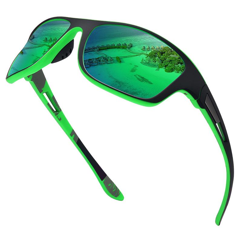 WOWSUN Polaryzacyjne Okulary Sportowe dla Mężczyzn Kobiet, Wędkowanie Jazda Prostokątne Gogle Ochrona UV400 AA122