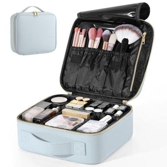 Luxspire Makeup Box Large Capacity 26249cm Dusty Blue