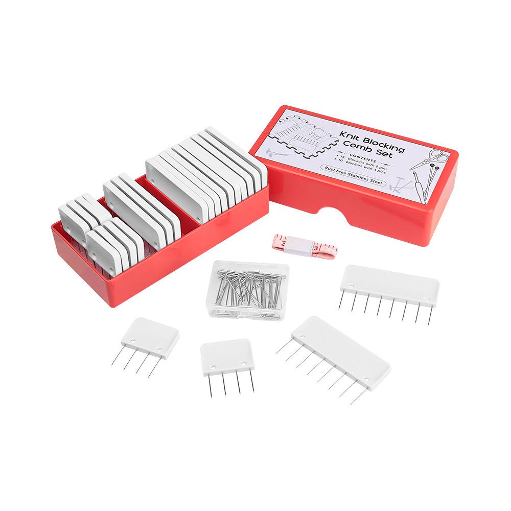 Knitting Shaping Pins for Shawls and Sweaters – 100 Pcs DIY Stitch Removal and Fixing Set