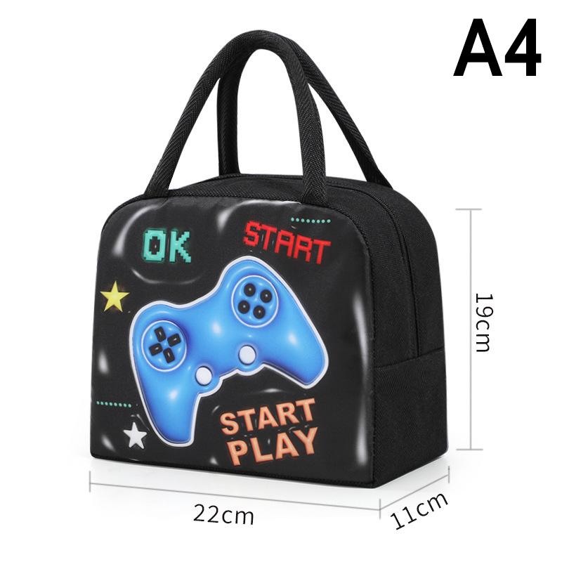 1Pieces 3D Cartoon Children s Lunch Bag Thermal Insulation Aluminum Foil Waterproof Oxford Cloth Bento Bag Outdoor Tableware 1170₽
