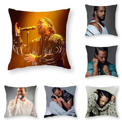Singer S-Slimane France Pillow Case 3D Print Polyester Fiber 40*40 Cm Home Sofa Throw Pillow Cover Decoration Festival Gift