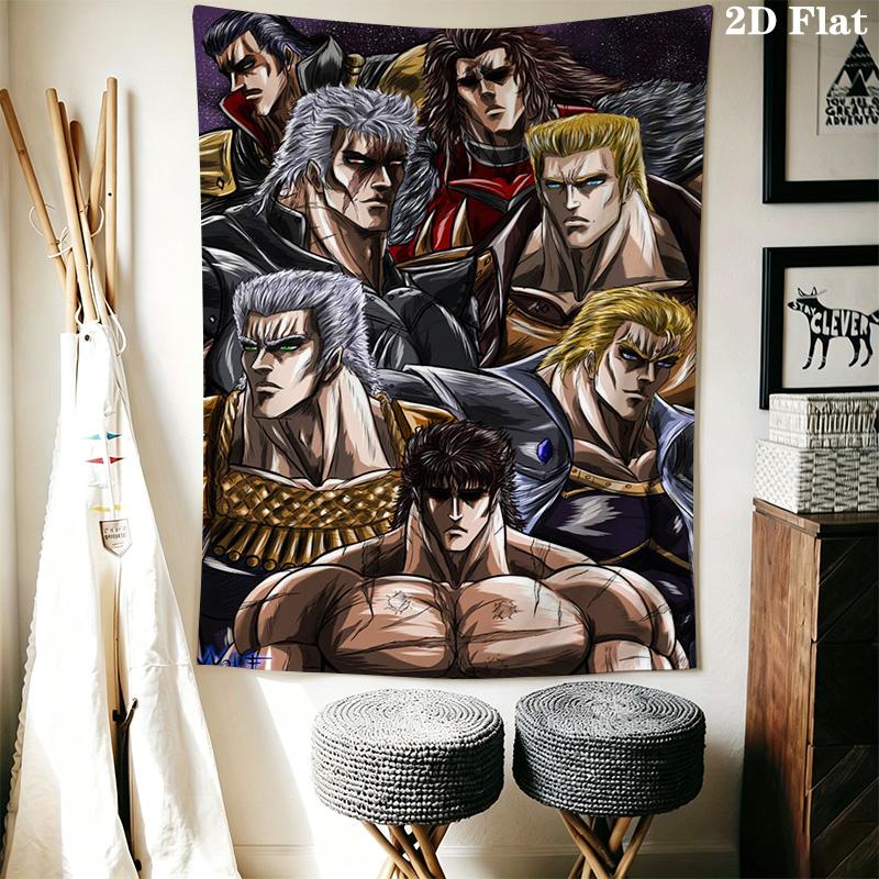 Fist of the North Star Pattern Home Decor Tapestry, Wall Hanging, Decorative RV Wall Cloth.SGT0917559