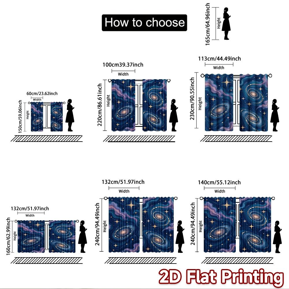 2D flat Photography Backdrop Popular Tapestry Cosmic Swirls and Stars 100% Polyester Family Party Perfect for Holiday