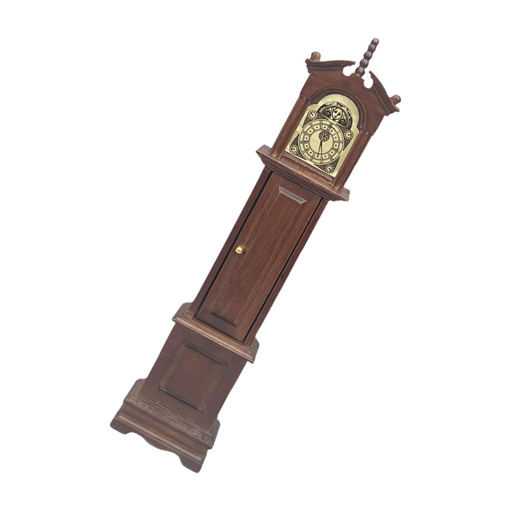 Realistic Miniature Grandfather Clock Dollhouses Decors Vintage Design for Nostalgic Collectors and Home Decoration