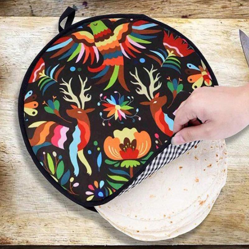 Microwave-Safe Tortilla Warmer Pouch | Heat-Resistant Cloth Bag for Burritos Pancakes & Wraps Portable Reusable Accessory