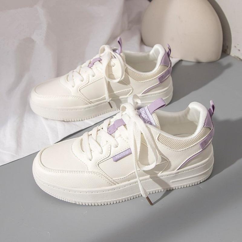 Fashion Ladies thick soled white Shoes Summer new fashion Sneakers Trendy lace up casual shoes Comfort breathable women's board shoe