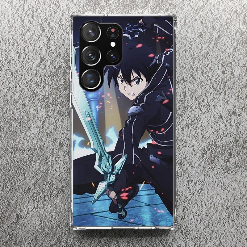 Sword Art Online Anime Phone Case For Samsung Galaxy S25 S24 S23 Ultra S22 Plus S21 S20 FE S10 + S25Ultra S24U Soft Cover Shell