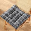 Plaid Square Chaircushion with Ties Floorcushion Seatcushion Pad Indoor Outdoor Dining Garden Patio Cushion Home Office 40x40