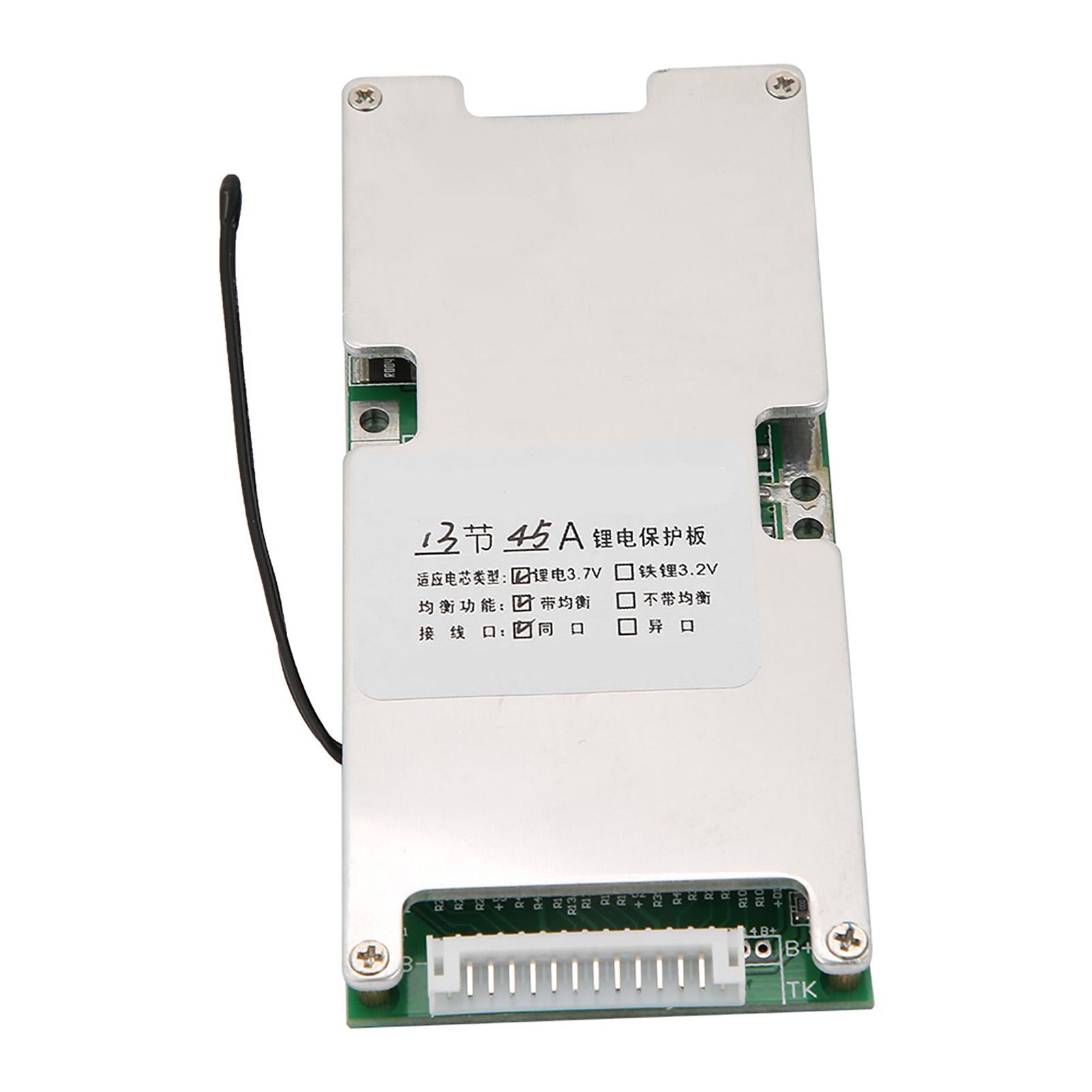 

13S 45A Lithium Battery Protection BMS PCB Board with Balance Charge