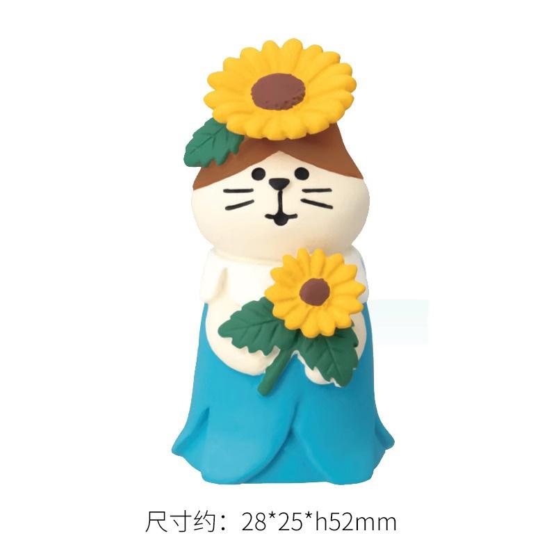 Zakka Summer Day Resin Ornaments watermelon Cat Home Desktop Scenic Decoration Mini Shooting Props Collection Toy for Kids