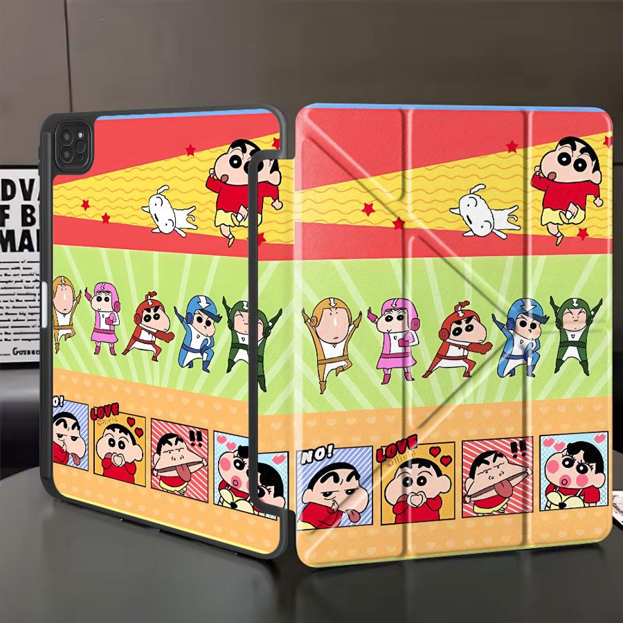 

Cra-yons Shin-chans Funny Holder Cover Tablet Case For iPad Air 4 5 M3 M2 1 2 M4 11inch Mini 6 7 Pro 2025 Pro 11th 10th 9th 8th iPad Mini 7 8.3