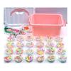Girl's Toy Bead Accessories DIY Kit, 2000 Pieces, 24 Types of Beads Set, Storage Box Included, Birthday Gift, Christmas, Handmade, Educational Toy