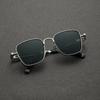 Punk Sunglasses Men Driving Sunglasses Retro Spring Leg Driving Outdoor Sports Metal Rectangular Decorative Glasses Women Uv400