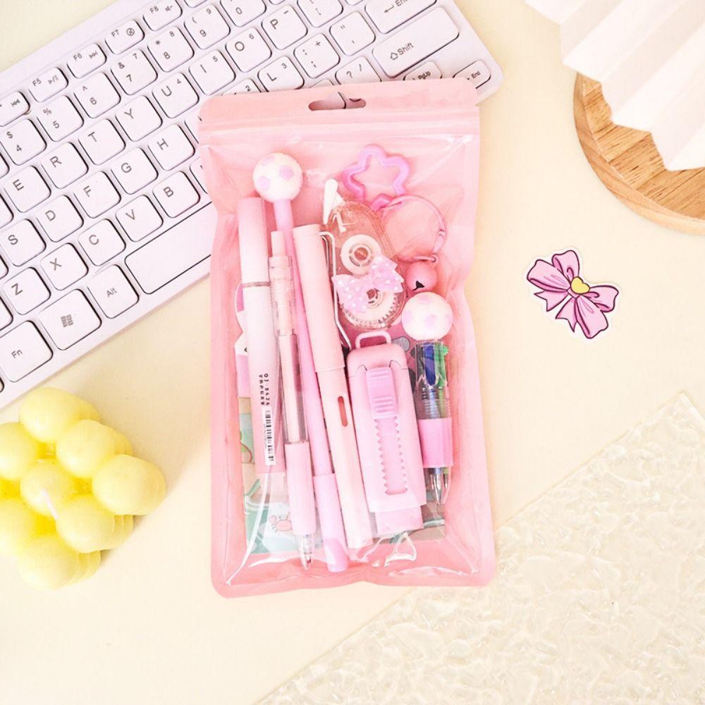 Set di cancelleria scolastica di grande capacità Scatola regalo per l'apprendimento a cartoni animati Organizzatore da scrivania