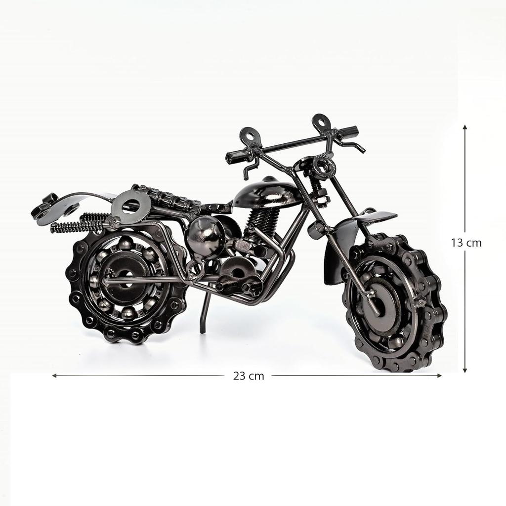 Motorcycle Gifts for Men Unique, Birthday Gifts for Men & Women Riders, Vintage Home Office Decor, Scrap Metal Motorcycle Art