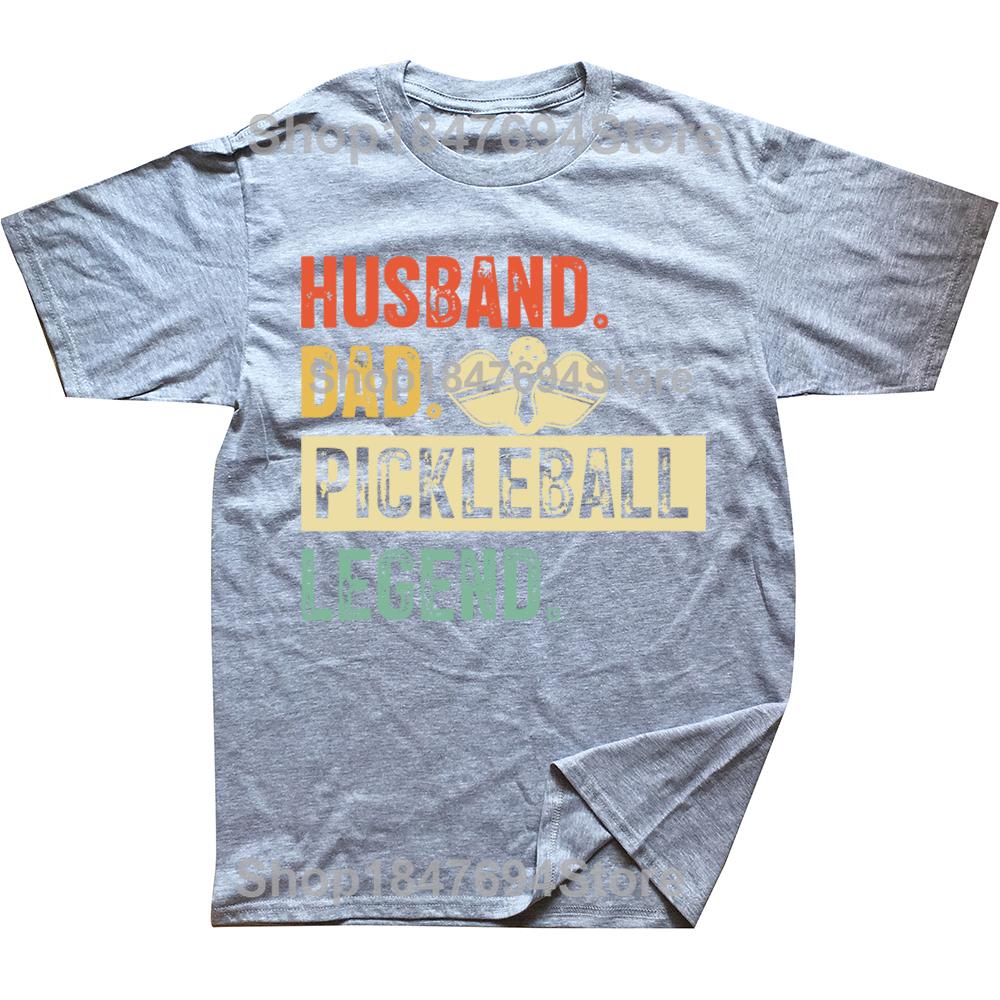 Pickleball Funny Husband Dad Legend Vintage Father's Day T Shirts Streetwear Short Sleeve Birthday Gifts T-shirt Mens Clothing