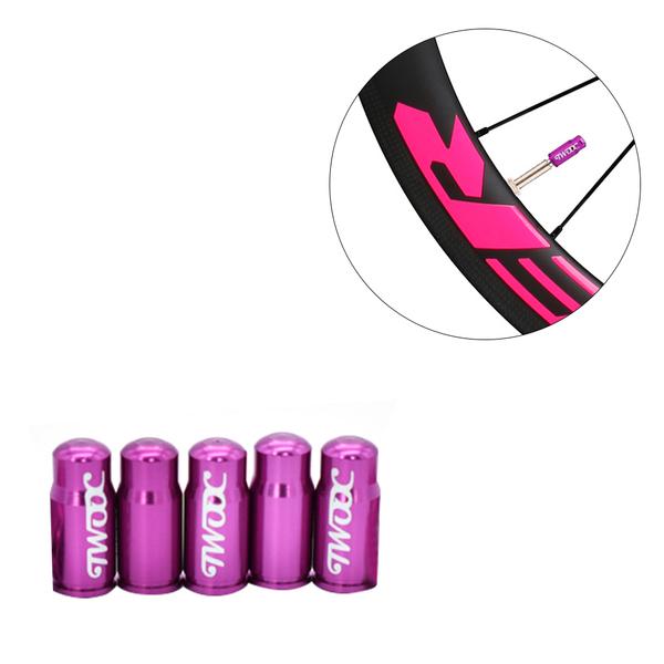 Buy 5pcs French Style Aluminium Alloy Bike Wheel Tyre Valve Cap Bicycle