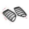 1 Pair Matte Black Car Front Bumper Double Slat Kidney Grille Sport Grills Replacement For BMW X1 E84 SDrive XDrive