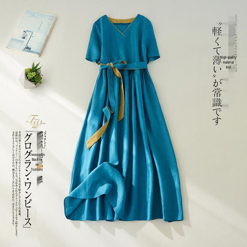 Artistic Ethnic Style Cotton-Linen Dress, Summer 2026 Edition