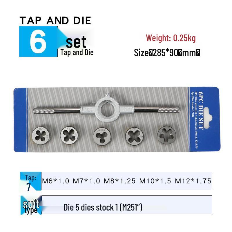 

Metric Tap and Die Set with Hand Wrench