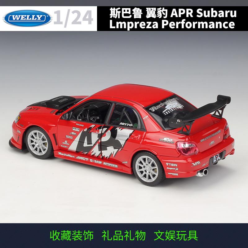 ABAM1 WELLY 1:24 APR Subaru Impreza WRX STI - World Rally Champion Alloy Die-Cast Model, Official Licensed Performance Collectible Car