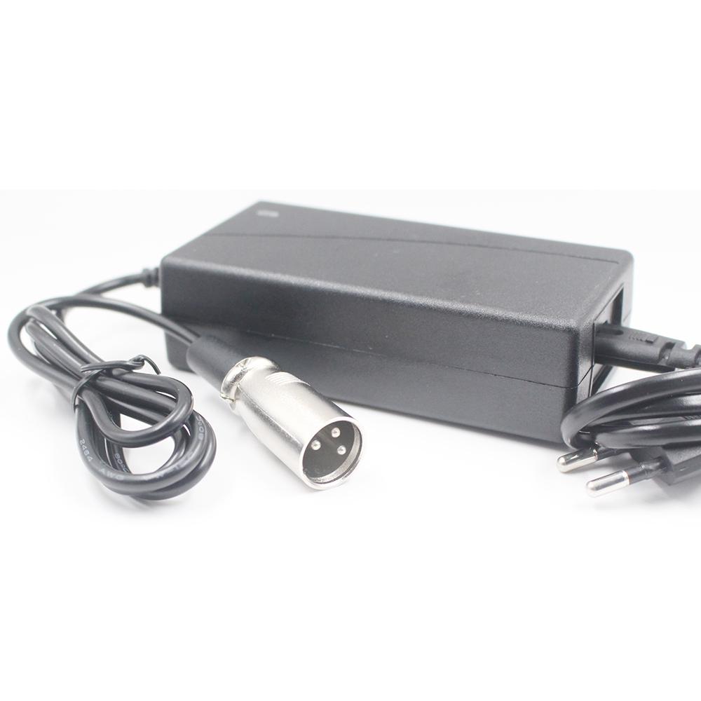 24V 29.4V 2A / 36V 42V 2A / 48V 54.6V 2A For Littium Battery Li Ion Li-ion Charger DC Plug XLRM 3P 18MM