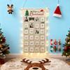 Julbild Nedräkningsbräda Foto Adventskalender med Julklämmor Återanvändbar Fotodisplay Collagebräda med LED-lampa för Festivalminne