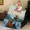 Movie T-The W-Wild R-Robot Throw Flannel Blanket, Soft Warm, Durable & Washable cute Cool