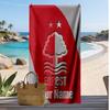 Telo Mare Personalizzato Stampato Nottingham Forest FC Logo Calcio Supporto Nome Personalizzato Testo Asciugamano Assorbente Per Sport Viaggio Regalo Speciale