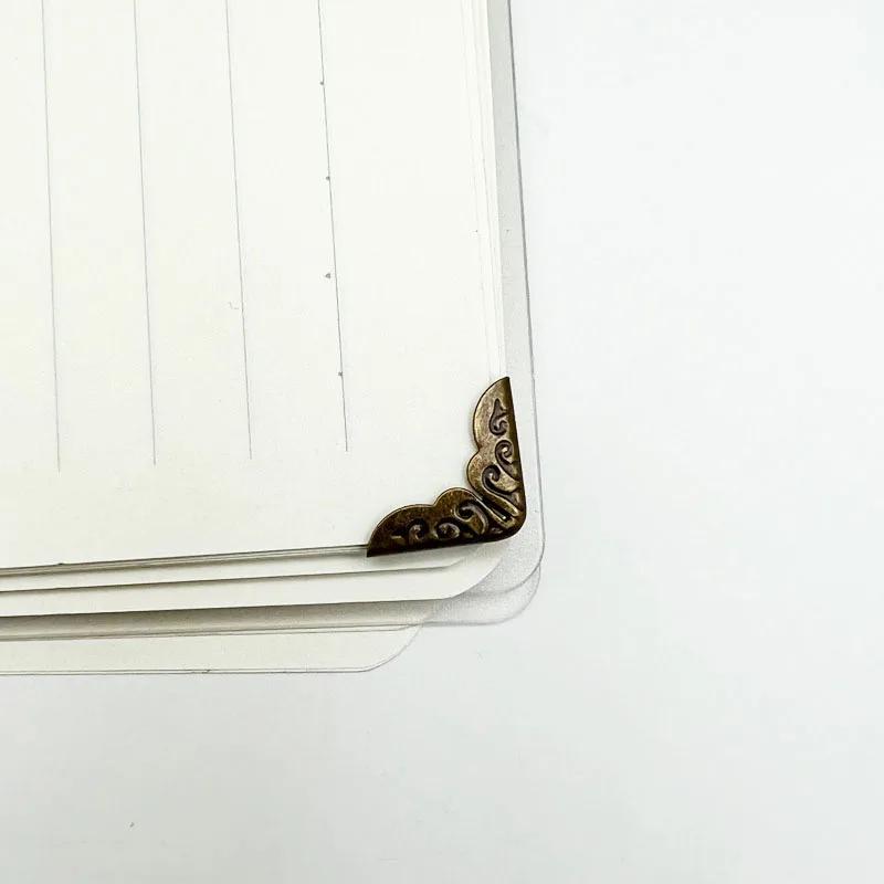 50/12PCS Bronze Metal Book Corners For Photo Albums Menus Folders DIY Scrapbooking Decor Corner Protectors