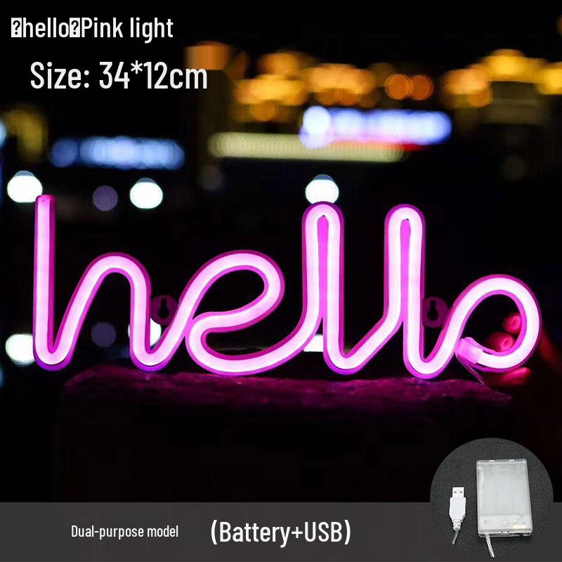 Trendy LED Neon Night Light Sign for Wall Décor