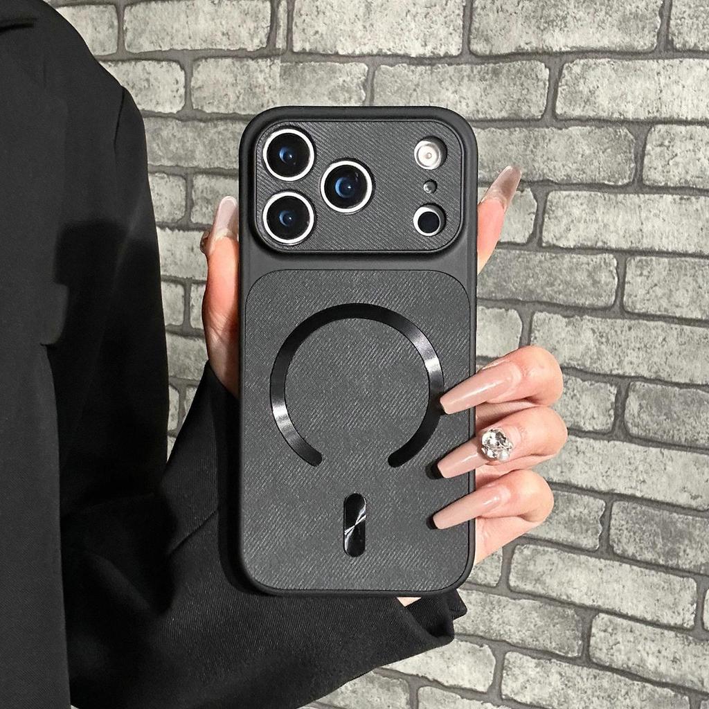 Denim Texture Magnetic Phone Case for iPhone 17 Pro - Electroplated, Full Coverage, Soft Edge, Supports Apple 16 Promax and 14.