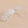 Elegant Asymmetric Snowflake Bridal Tiaras Made Of Copper Alloy With Simulated Pearls For Special Occasions
