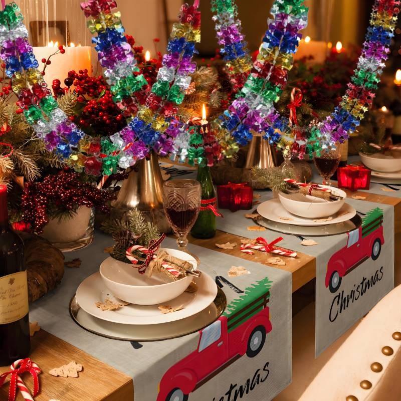 Christmas Garland Foil Festive Hanging Tinsel Ceiling Decoration Durable Fshion